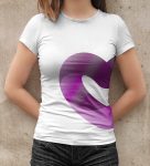 Camiseta corazon Morado Dinoch Blanca delantera